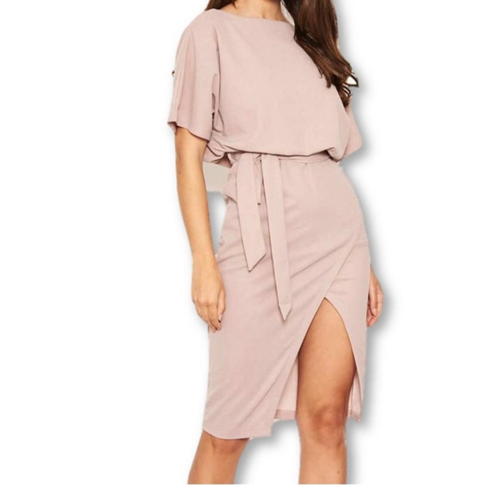 AX Paris Women's Tie Waist Midi Dress